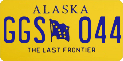 AK license plate GGS044