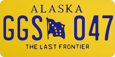 AK license plate GGS047