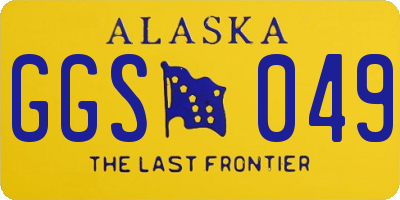 AK license plate GGS049