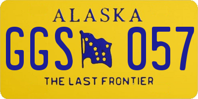 AK license plate GGS057