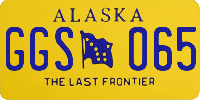 AK license plate GGS065