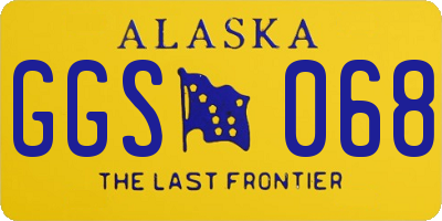 AK license plate GGS068