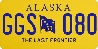 AK license plate GGS080