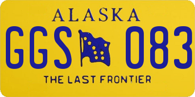 AK license plate GGS083