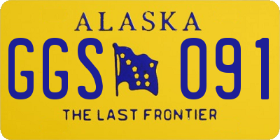 AK license plate GGS091