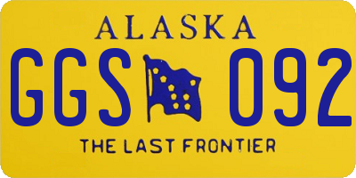 AK license plate GGS092