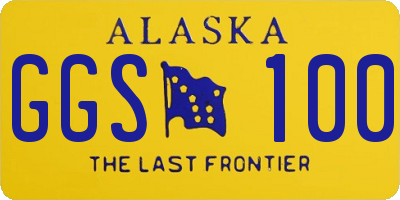 AK license plate GGS100