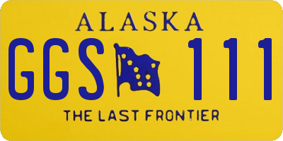 AK license plate GGS111
