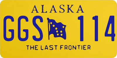 AK license plate GGS114