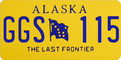 AK license plate GGS115