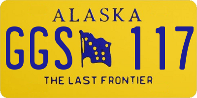AK license plate GGS117