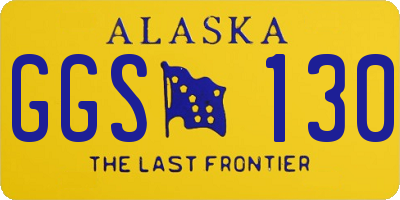AK license plate GGS130