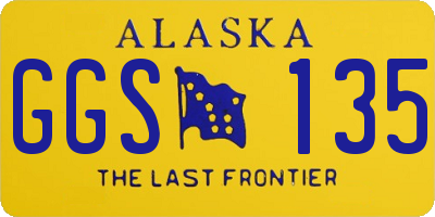 AK license plate GGS135