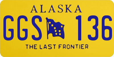 AK license plate GGS136