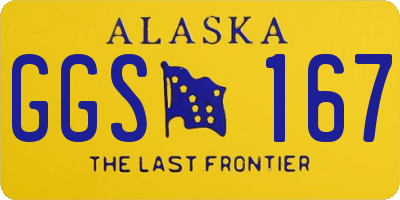 AK license plate GGS167
