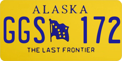 AK license plate GGS172