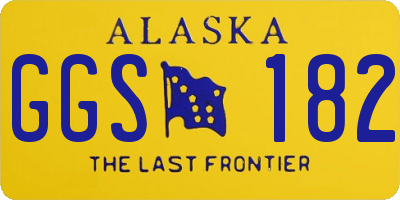 AK license plate GGS182
