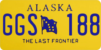 AK license plate GGS188
