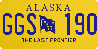 AK license plate GGS190
