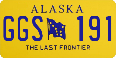 AK license plate GGS191
