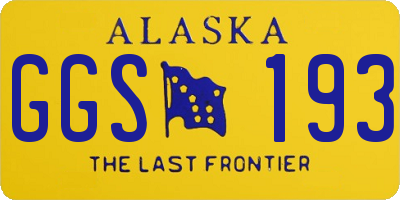 AK license plate GGS193
