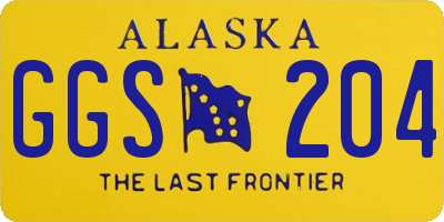 AK license plate GGS204