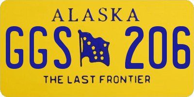 AK license plate GGS206
