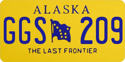 AK license plate GGS209