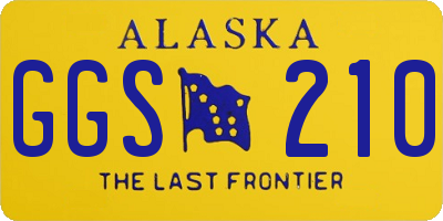 AK license plate GGS210