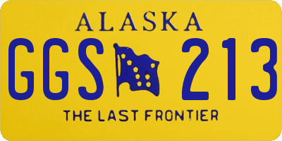 AK license plate GGS213