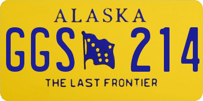 AK license plate GGS214