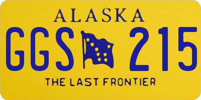 AK license plate GGS215