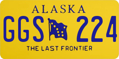 AK license plate GGS224
