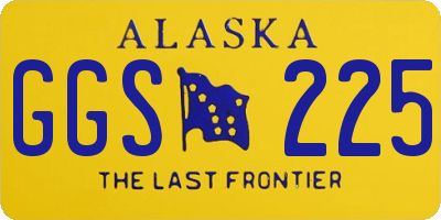 AK license plate GGS225