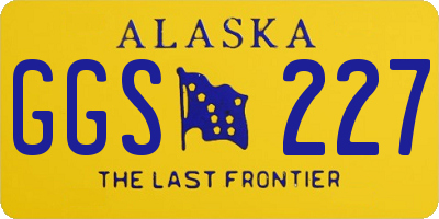 AK license plate GGS227