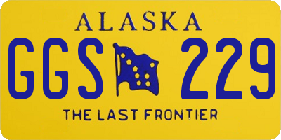 AK license plate GGS229