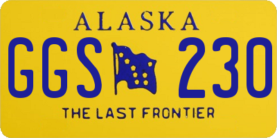 AK license plate GGS230