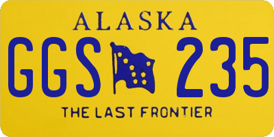 AK license plate GGS235