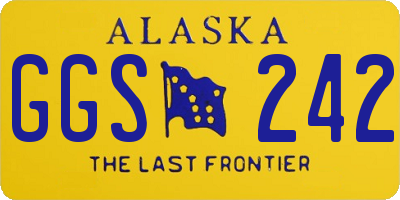AK license plate GGS242