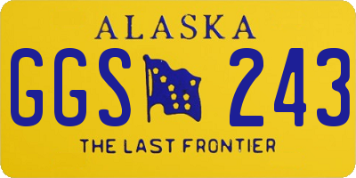 AK license plate GGS243