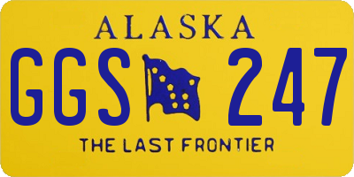 AK license plate GGS247