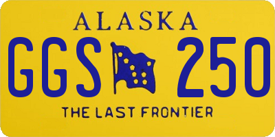 AK license plate GGS250