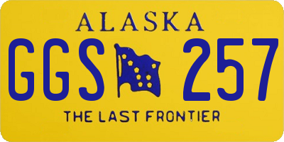 AK license plate GGS257