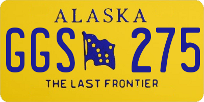 AK license plate GGS275