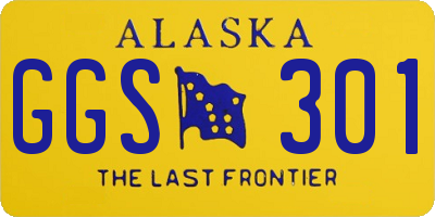 AK license plate GGS301