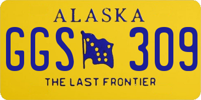 AK license plate GGS309