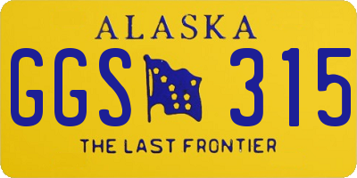 AK license plate GGS315