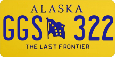 AK license plate GGS322