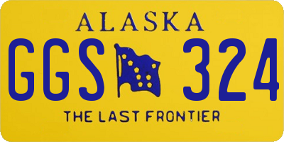 AK license plate GGS324