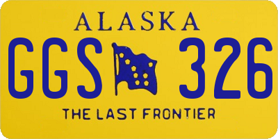 AK license plate GGS326